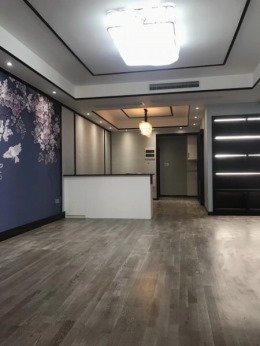 普华浅水湾130㎡西安紫苹果装饰中式风格完工工地实景展示